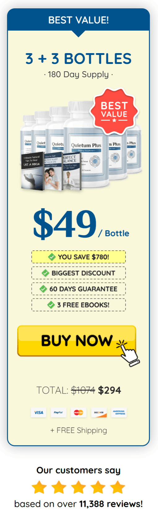 Quietum Plus 6 bottle 